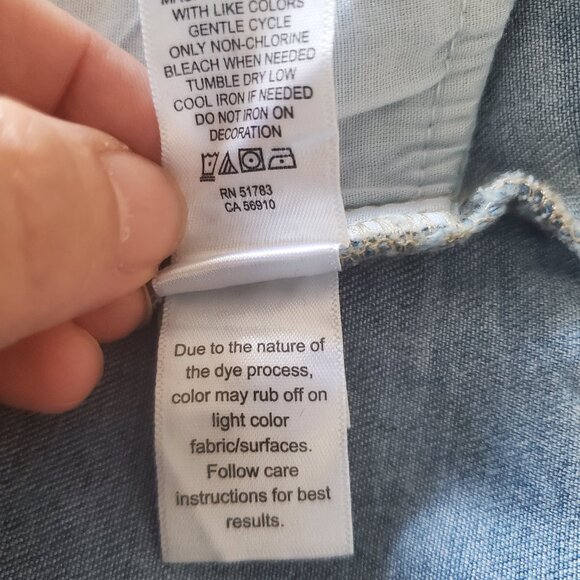 Maurices Denim Shacket With Rhinestone Detail Women's Size 1X - Picture 9 of 9